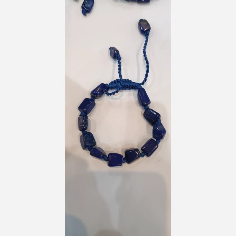 دستبند لاجورد  سنگ طبیعی معدنی اصل